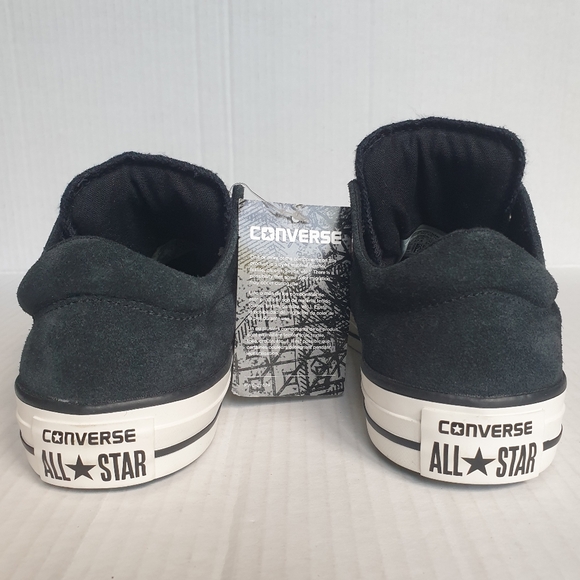 Converse Wm's Madison Low Top Sneakers w/ Black Suede & Chevron Burgundy Sz 7 - Picture 15 of 16